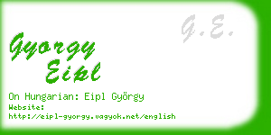 gyorgy eipl business card